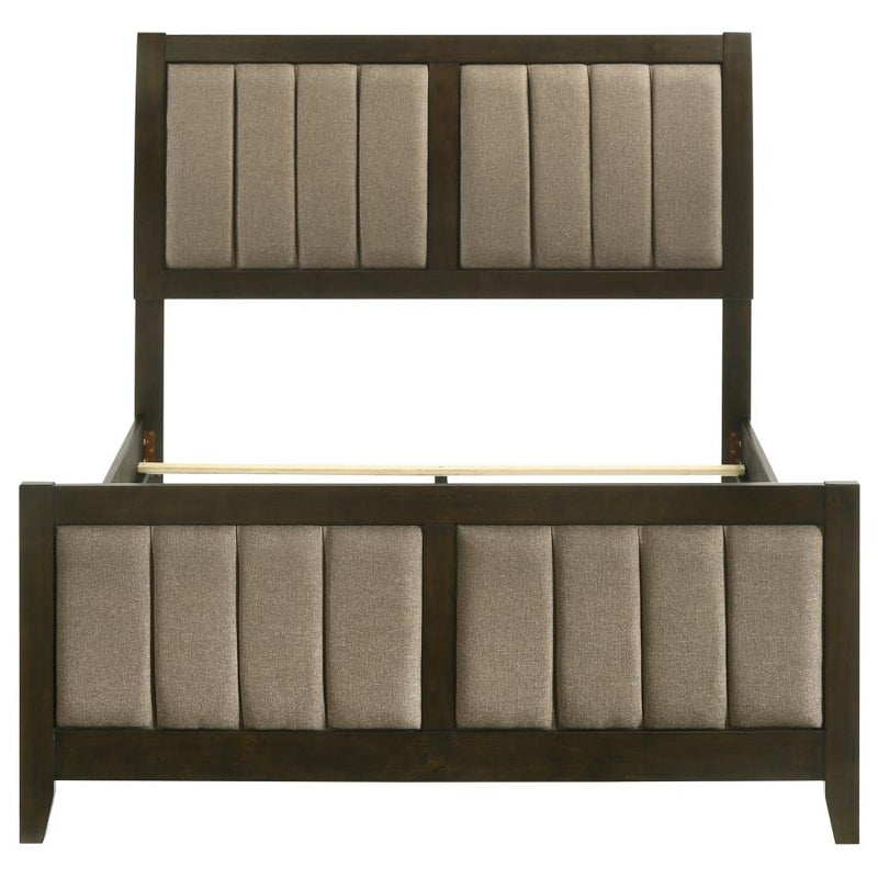 Wilkes 51-inch Upholstered Full Bed Dark Cocoa-zoom-