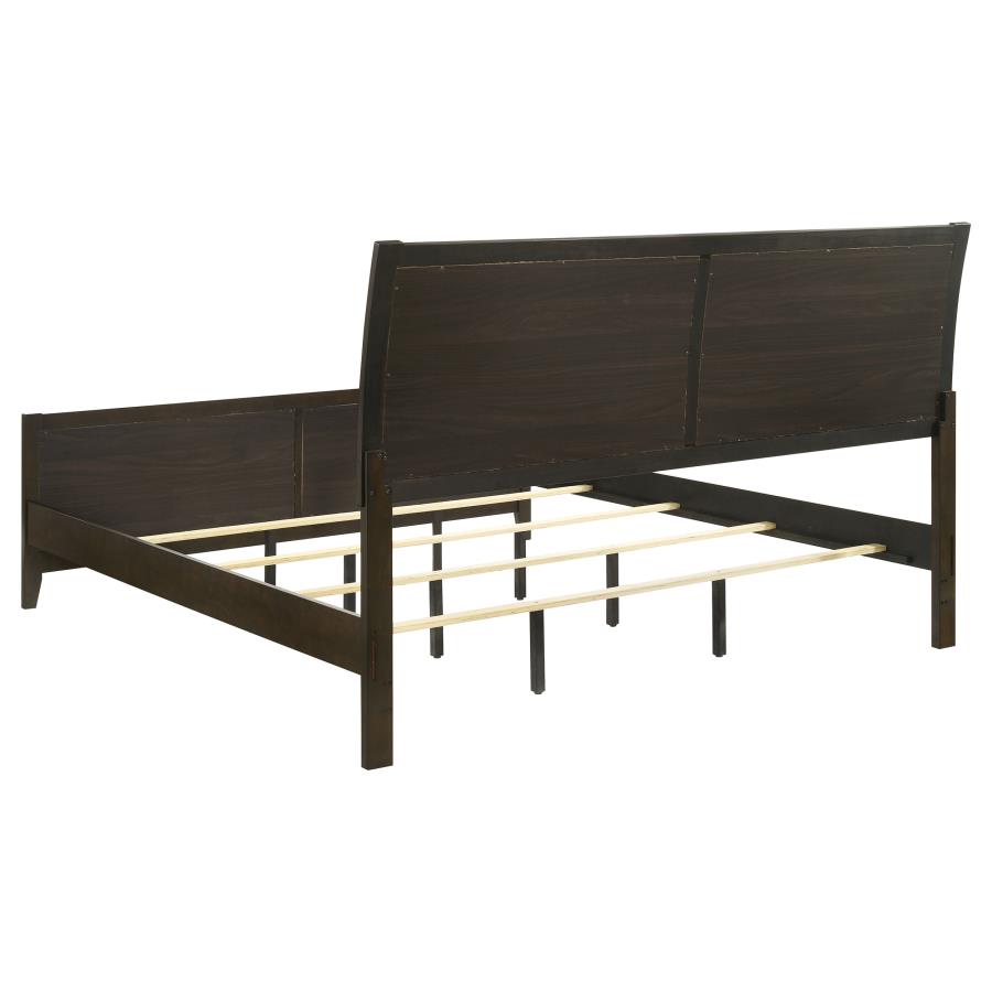 Wilkes 51-inch Upholstered Eastern King Bed Dark Cocoa-5