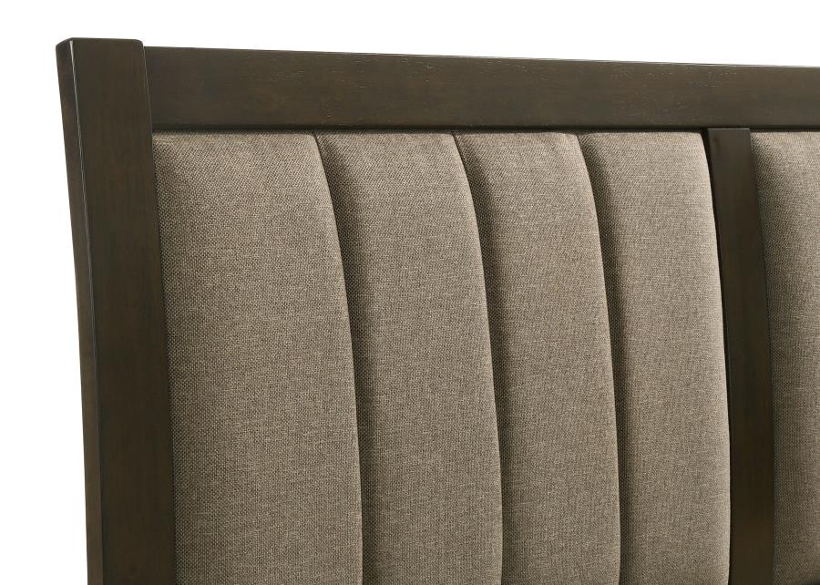 Wilkes 51-inch Upholstered Eastern King Bed Dark Cocoa-7