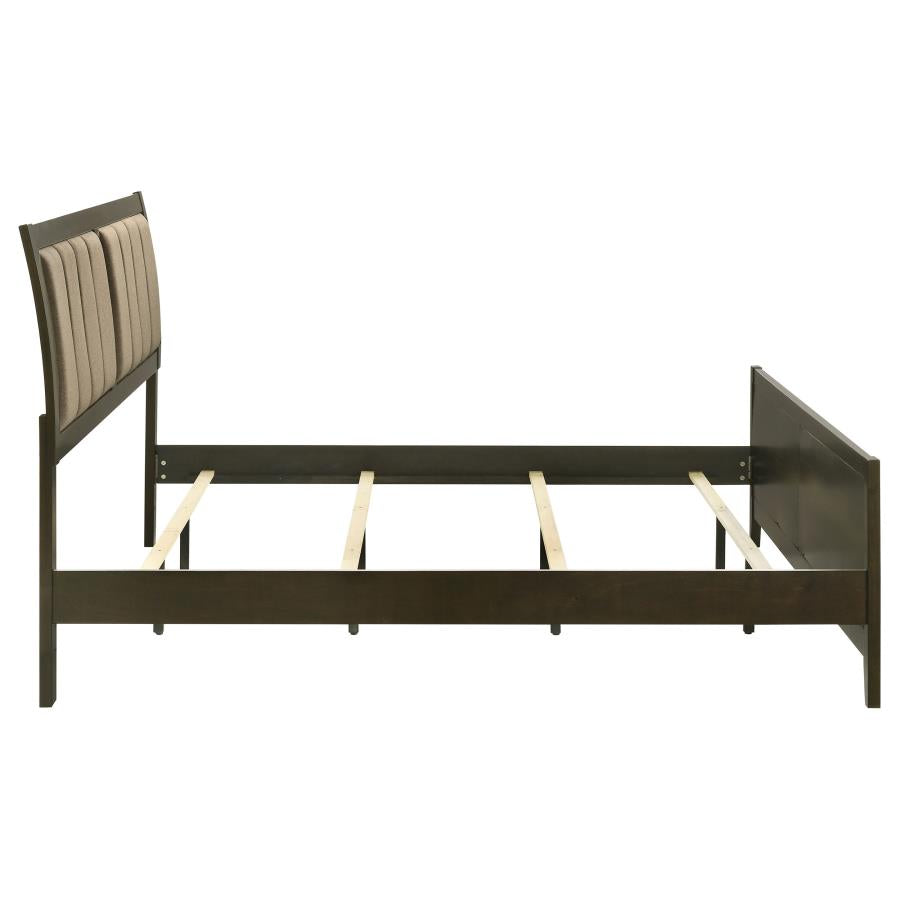 Wilkes 51-inch Upholstered California King Bed Dark Cocoa-zoom-6