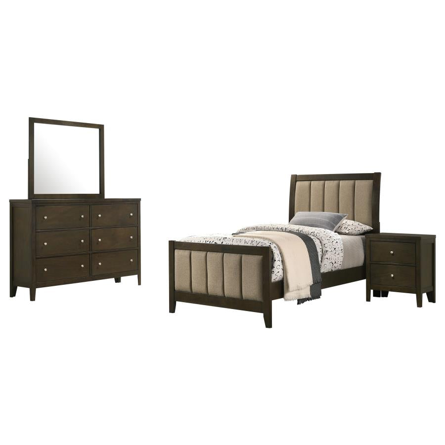 Wilkes 4-piece Twin Bedroom Set Dark Cocoa-2