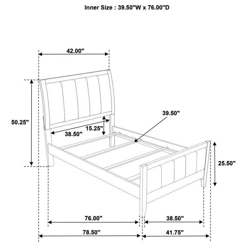 Wilkes 4-piece Twin Bedroom Set Dark Cocoa-zoom-