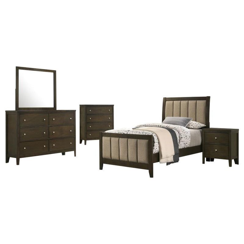 Wilkes 5-piece Twin Bedroom Set Dark Cocoa-zoom-