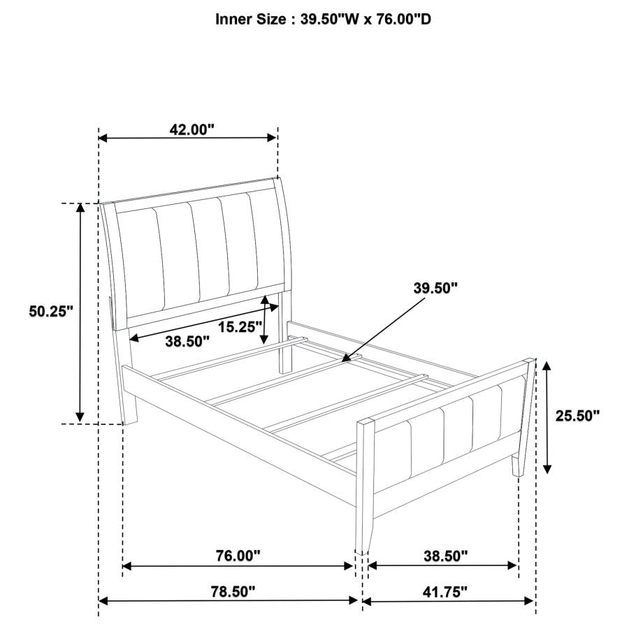 Wilkes 5-piece Twin Bedroom Set Dark Cocoa-16