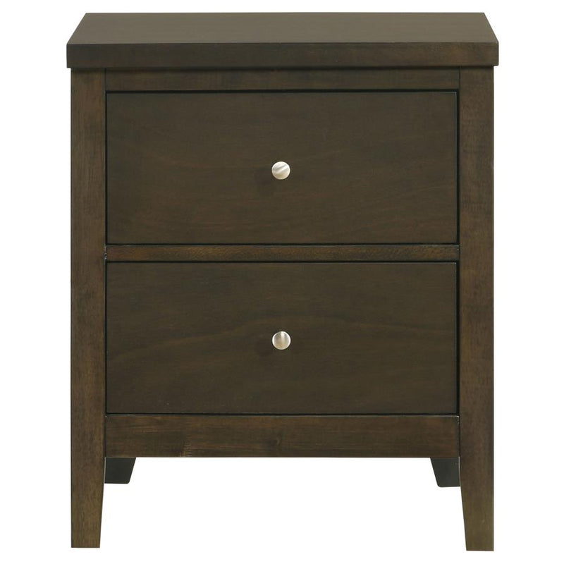 Wilkes 2-drawer Nightstand Bedside Table Dark Cocoa-zoom-