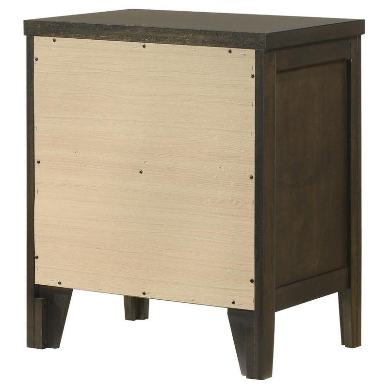 Wilkes 2-drawer Nightstand Bedside Table Dark Cocoa-zoom-