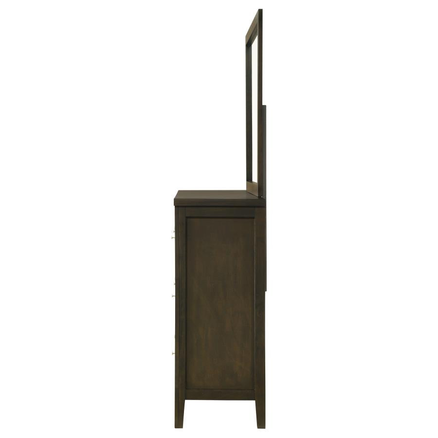 Wilkes 6-drawer Dresser and Mirror Dark Cocoa-5