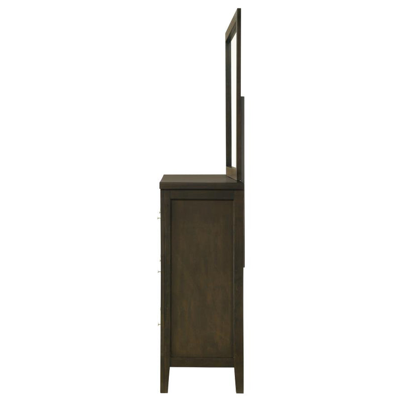 Wilkes 6-drawer Dresser and Mirror Dark Cocoa-zoom-