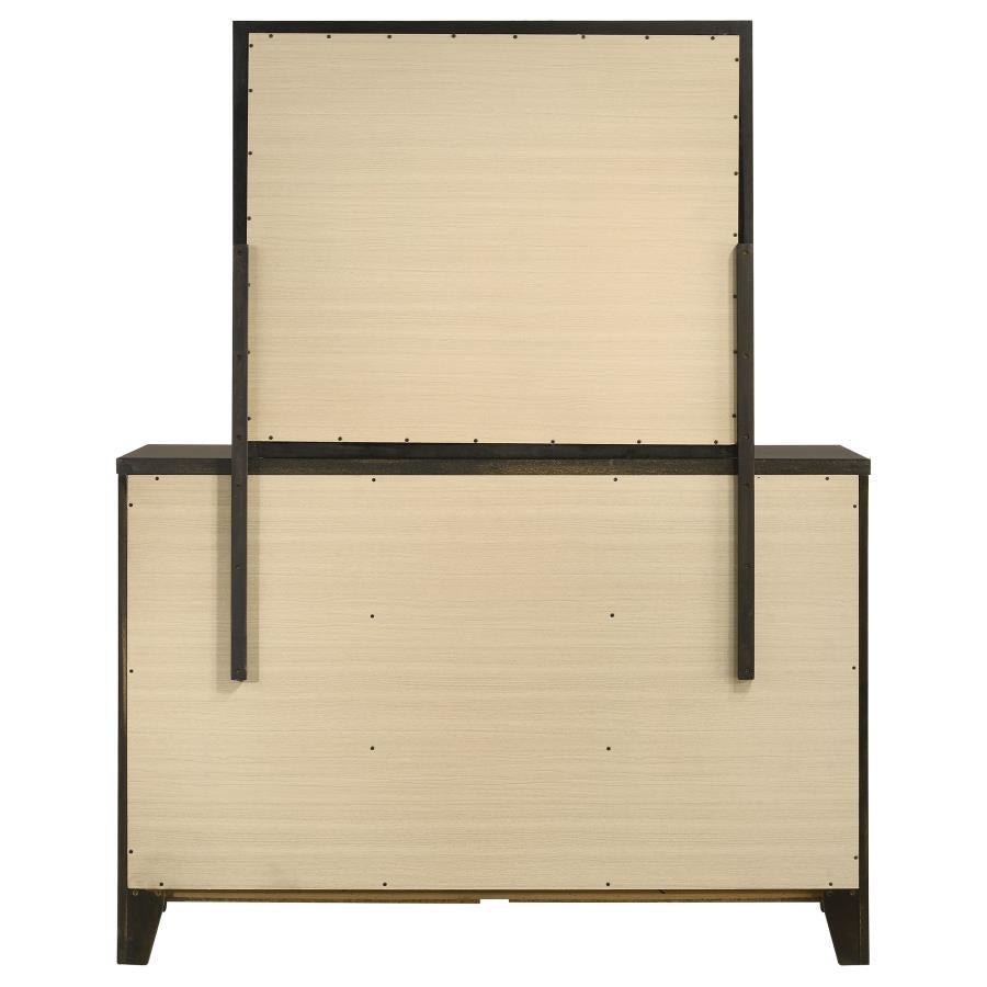 Wilkes 6-drawer Dresser and Mirror Dark Cocoa-7