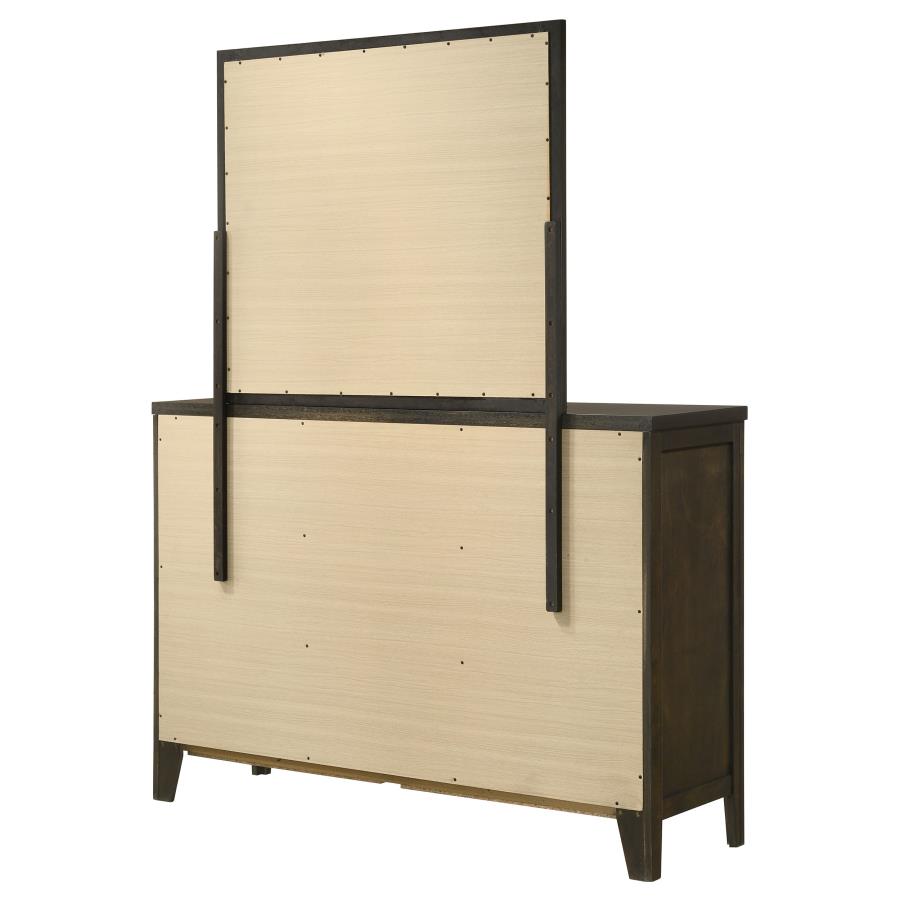 Wilkes 6-drawer Dresser and Mirror Dark Cocoa-8
