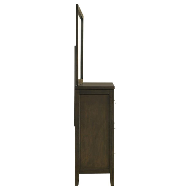 Wilkes 6-drawer Dresser and Mirror Dark Cocoa-zoom-