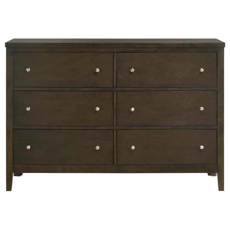 Wilkes 6-drawer Dresser Cabinet Dark Cocoa-zoom-3