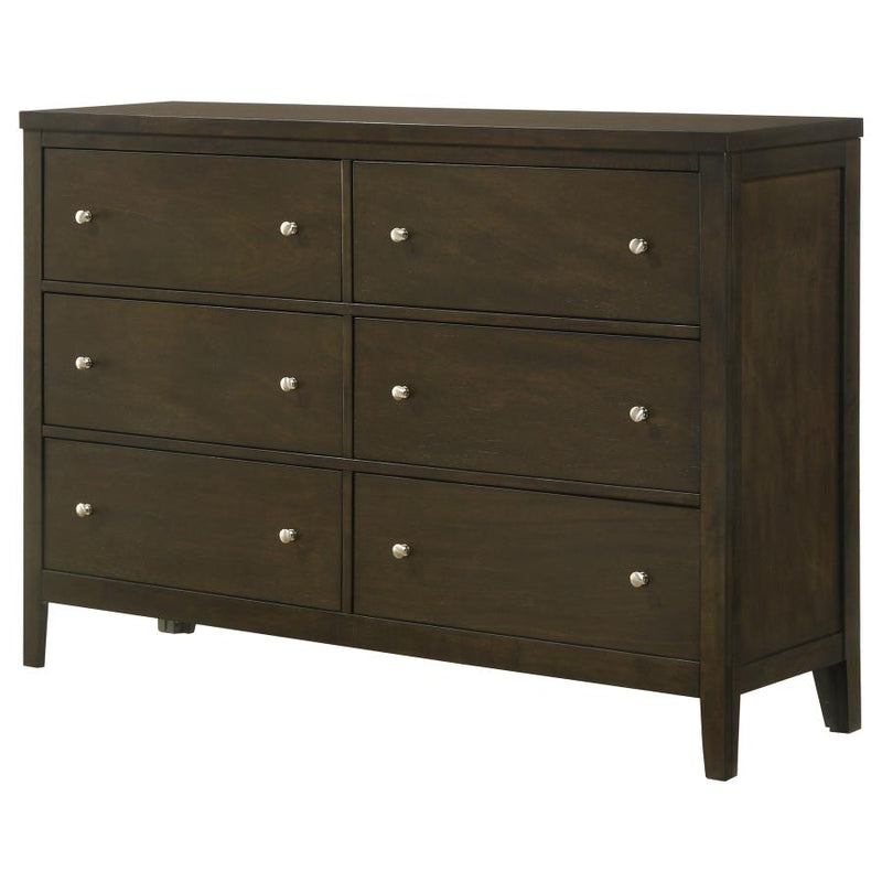 Wilkes 6-drawer Dresser Cabinet Dark Cocoa-zoom-