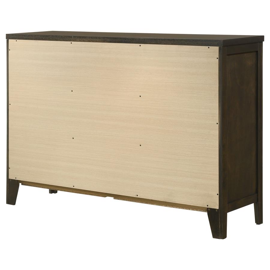 Wilkes 6-drawer Dresser Cabinet Dark Cocoa-zoom-8