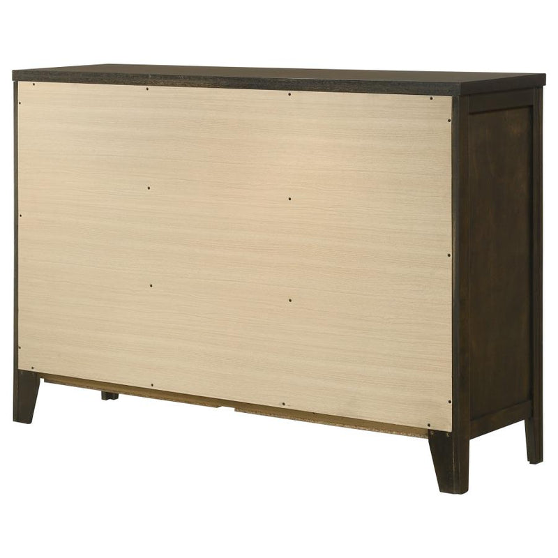Wilkes 6-drawer Dresser Cabinet Dark Cocoa-zoom-