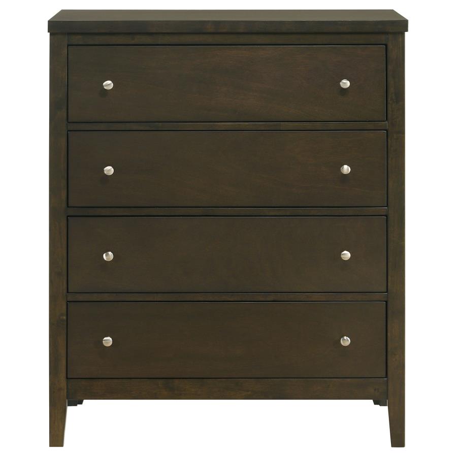 Wilkes 4-drawer Chest of Drawers Dark Cocoa-zoom-3