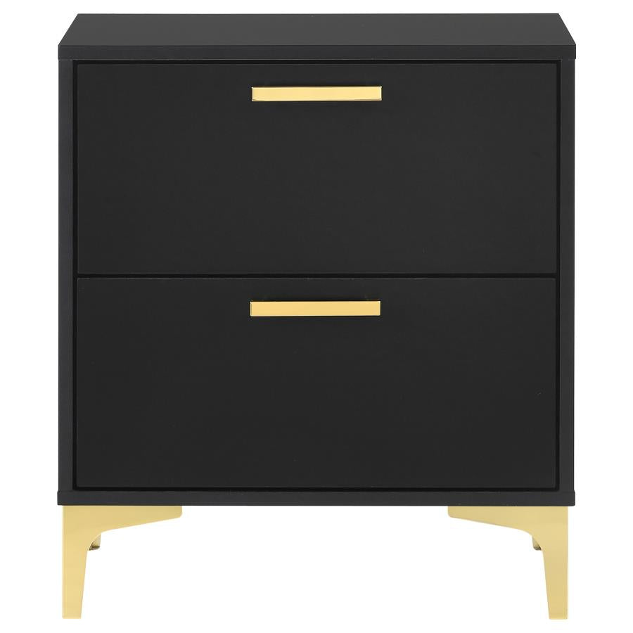 Kendall 2-drawer Nightstand Black-zoom-3