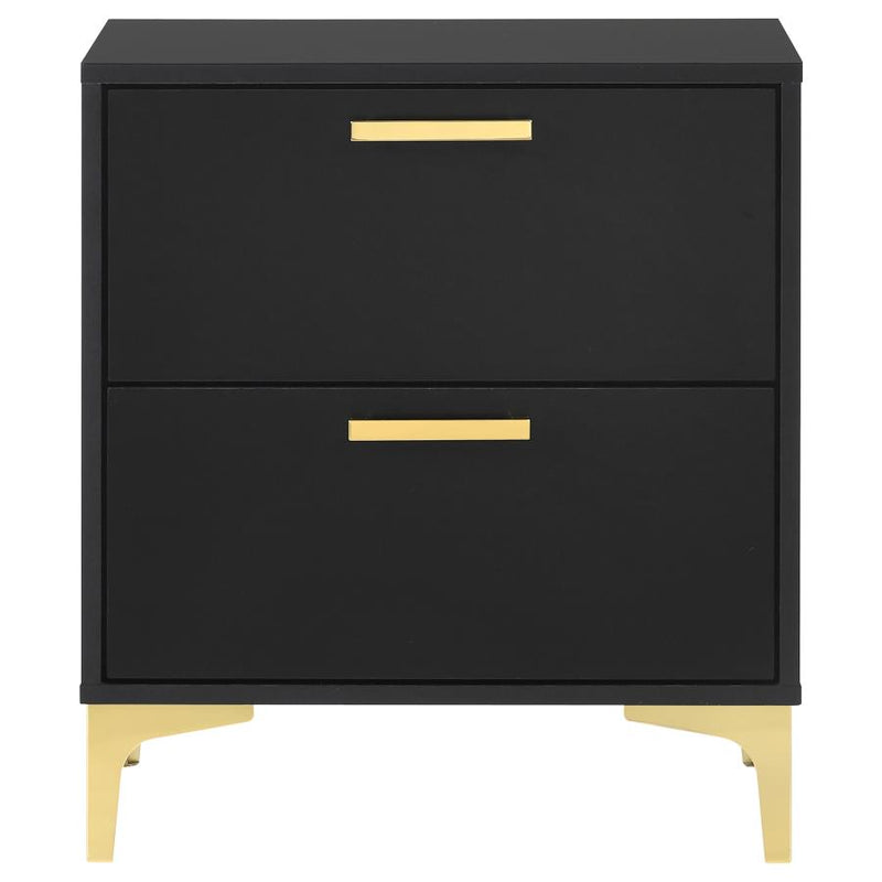 Kendall 2-drawer Nightstand Black-zoom-
