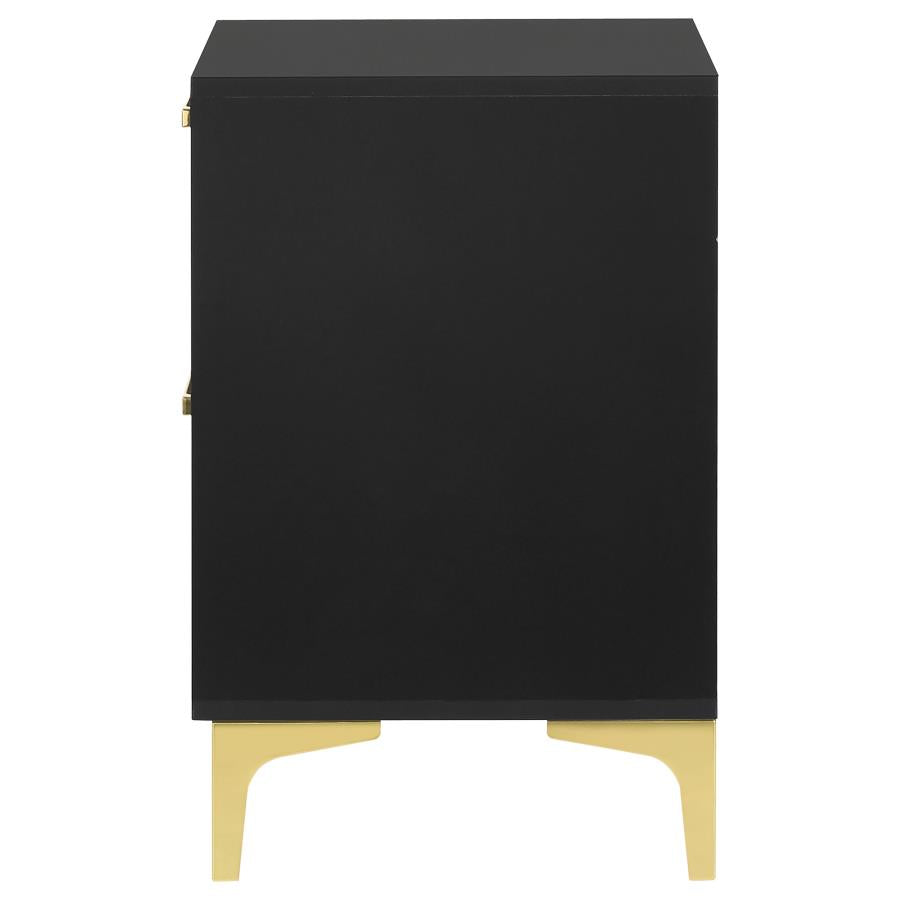 Kendall 2-drawer Nightstand Black-5