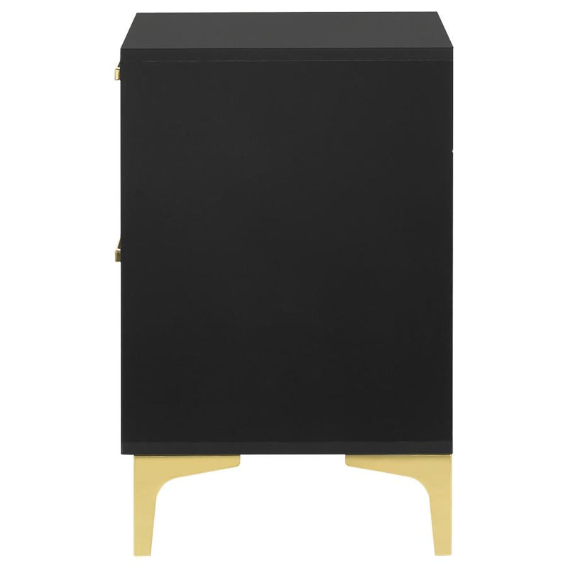 Kendall 2-drawer Nightstand Black-zoom-