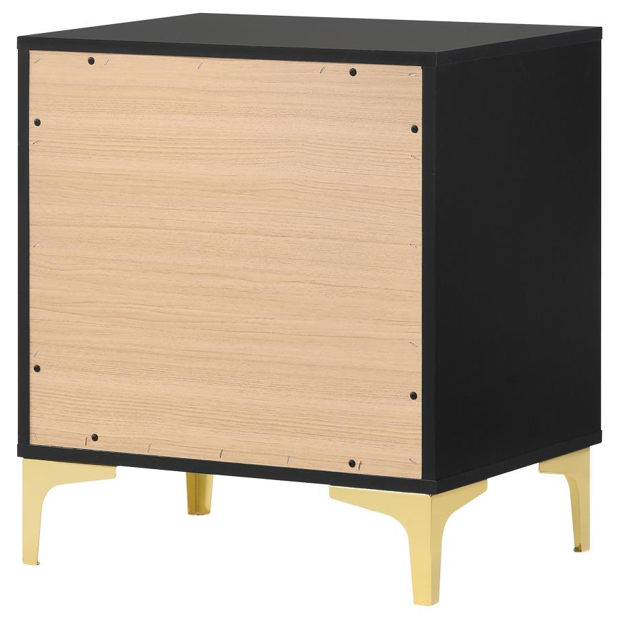 Kendall 2-drawer Nightstand Black-8