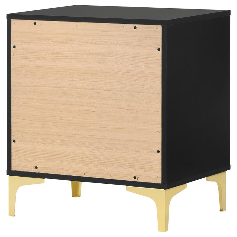 Kendall 2-drawer Nightstand Black-zoom-