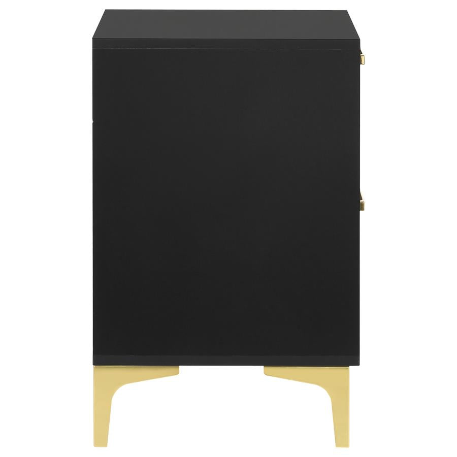 Kendall 2-drawer Nightstand Black-9