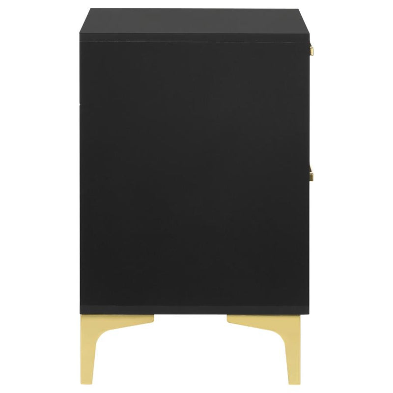 Kendall 2-drawer Nightstand Black-zoom-