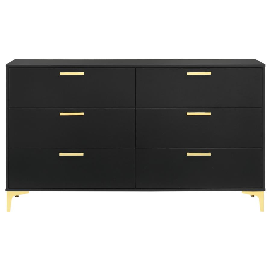 Kendall 6-drawer Dresser Black-zoom-3