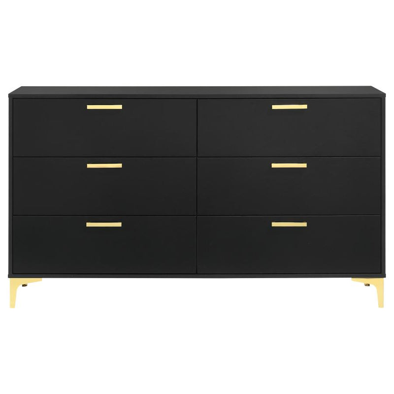 Kendall 6-drawer Dresser Black-zoom-