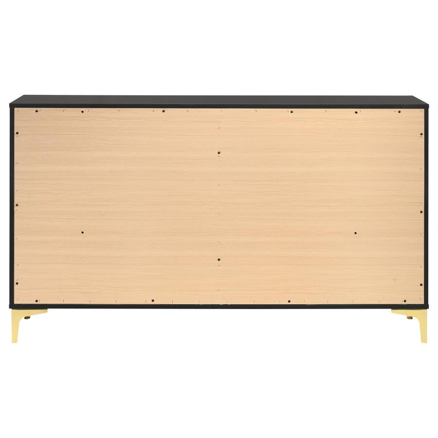 Kendall 6-drawer Dresser Black-5