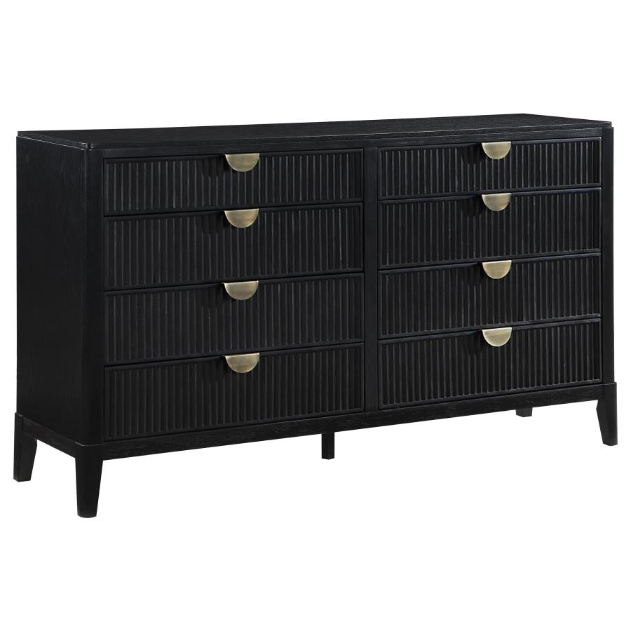 Brookmead 4-piece Upholstered Eastern King Bedroom Set Black-zoom-7