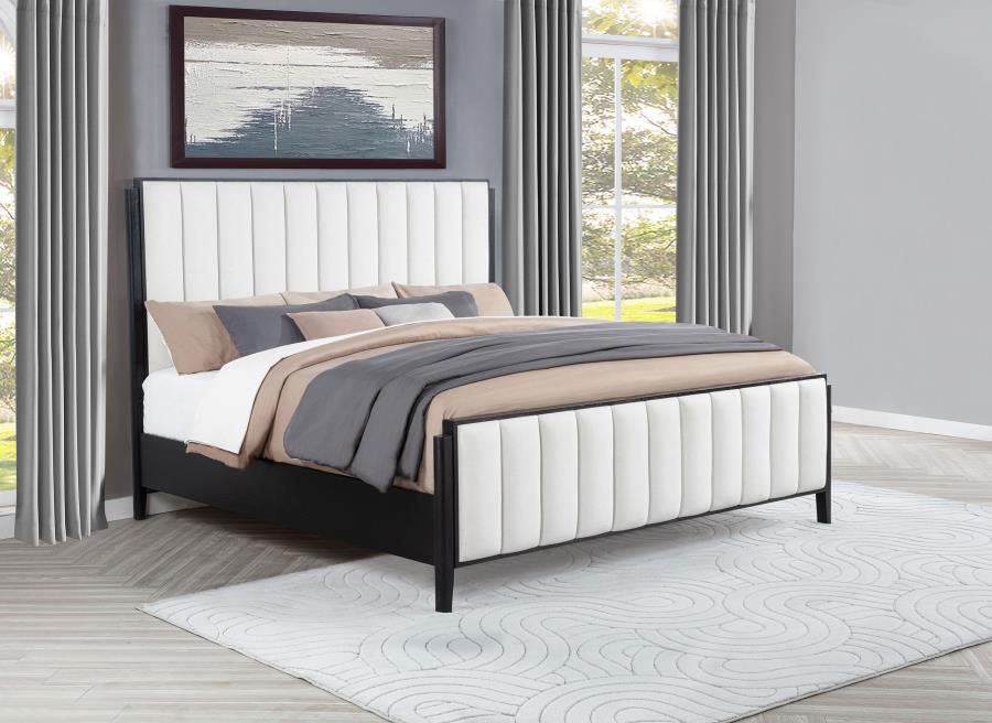 Brookmead 60-inch Upholstered Eastern King Bed Black-2