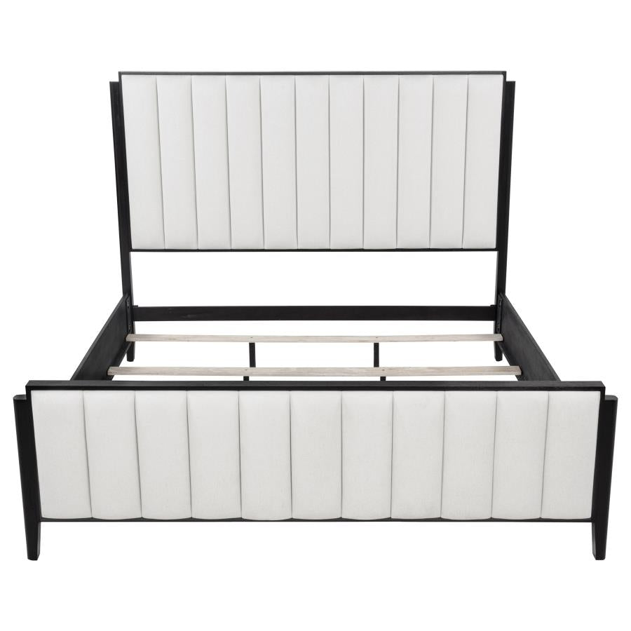 Brookmead 60-inch Upholstered Eastern King Bed Black-zoom-4