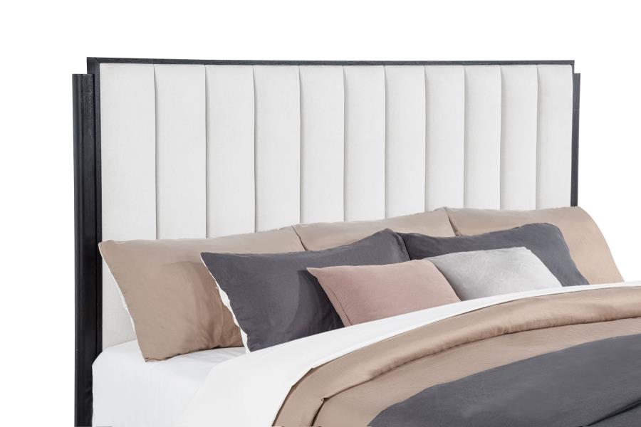 Brookmead 60-inch Upholstered Eastern King Bed Black-zoom-7