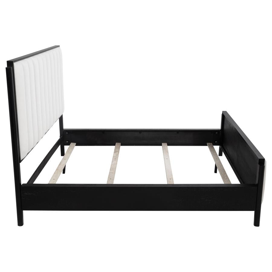 Brookmead 60-inch Upholstered California King Bed Black-6