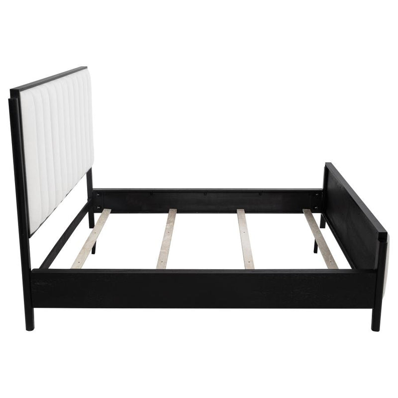 Brookmead 60-inch Upholstered California King Bed Black-zoom-
