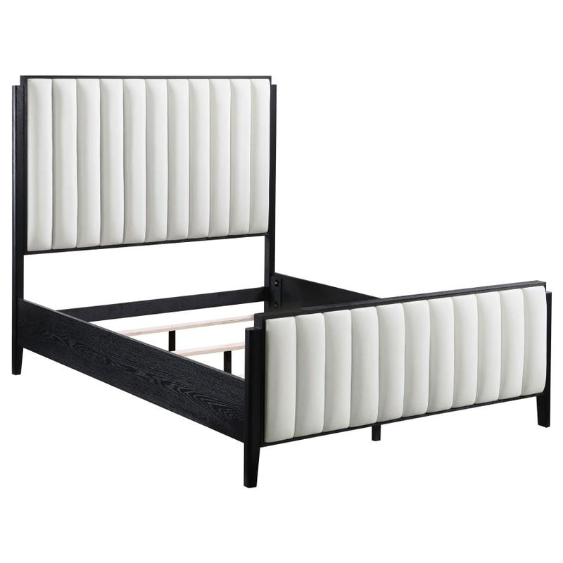 Brookmead 60-inch Upholstered Queen Bed Black-zoom-