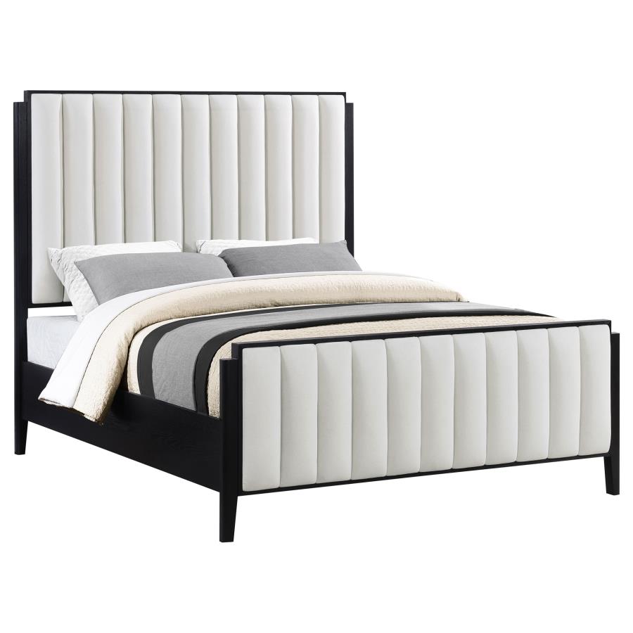 Brookmead 60-inch Upholstered Queen Bed Black-3