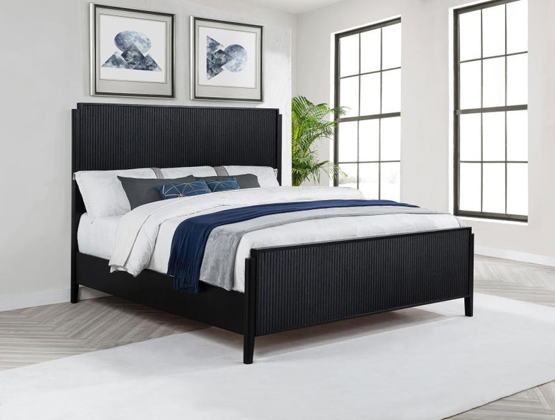 Brookmead Wood California King Panel Bed Black-zoom-