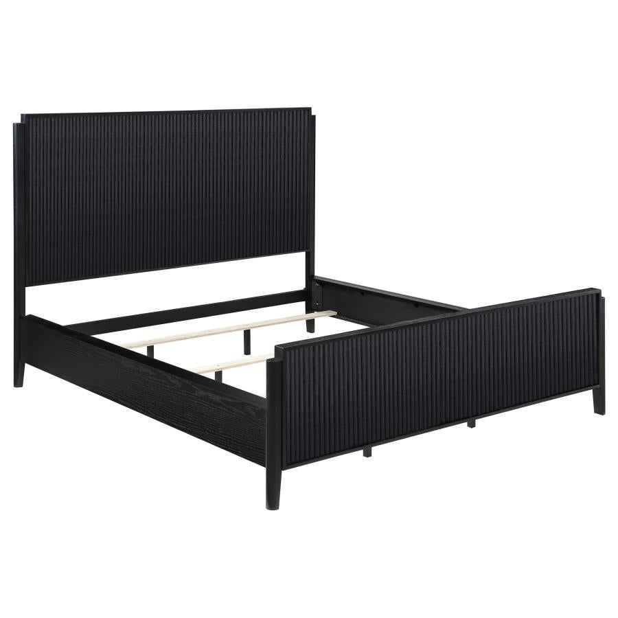 Brookmead Wood California King Panel Bed Black-zoom-1