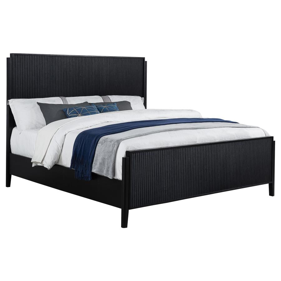 Brookmead Wood California King Panel Bed Black-zoom-3