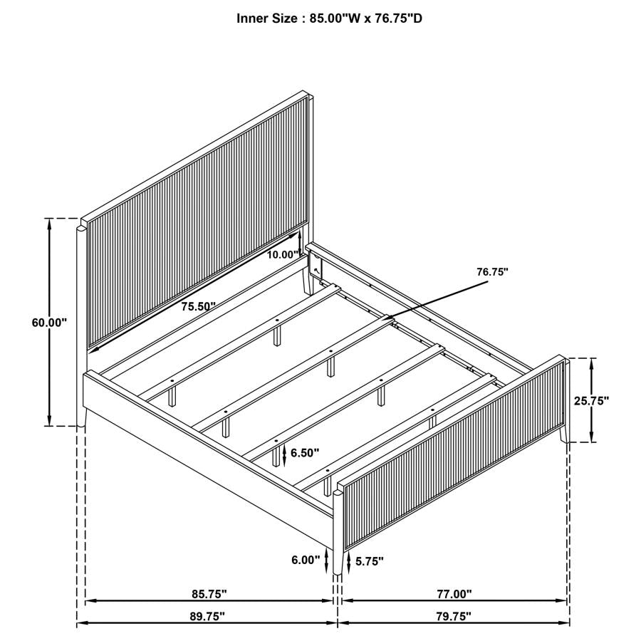 Brookmead Wood California King Panel Bed Black-9
