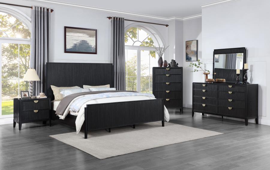 Brookmead Wood California King Panel Bed Black-10