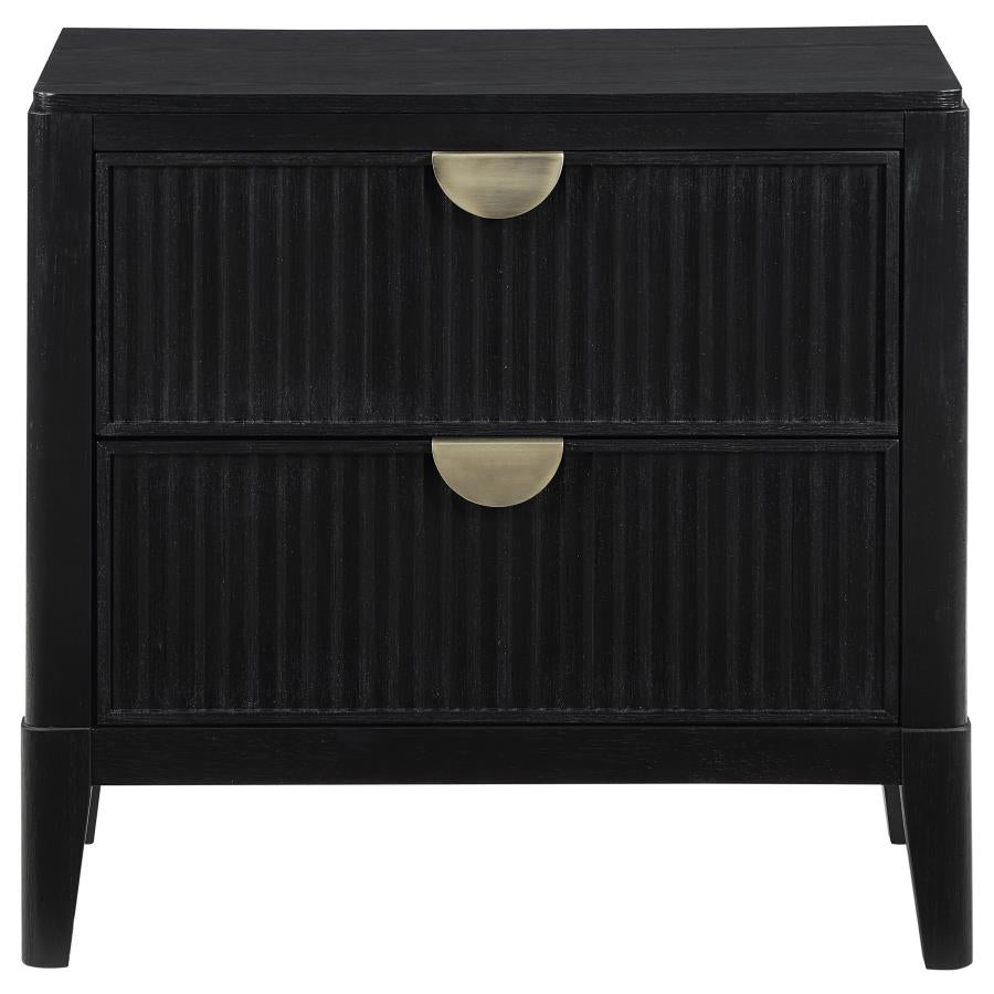 Brookmead 2-drawer Nightstand Black-3