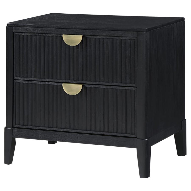 Brookmead 2-drawer Nightstand Black-zoom-