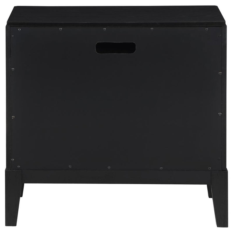 Brookmead 2-drawer Nightstand Black-zoom-