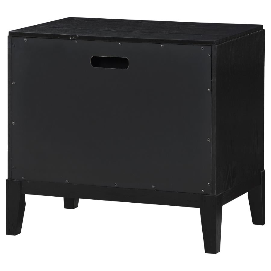 Brookmead 2-drawer Nightstand Black-8
