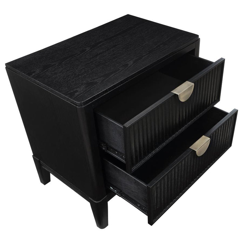 Brookmead 2-drawer Nightstand Black-zoom-