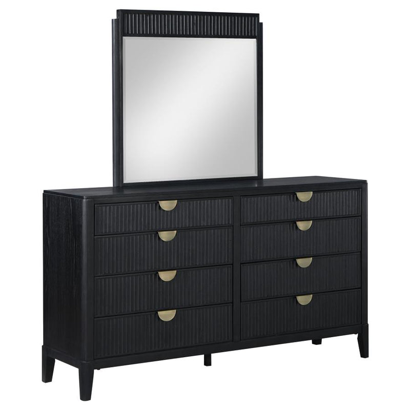 Brookmead 8-drawer Dresser with Mirror Black-zoom-